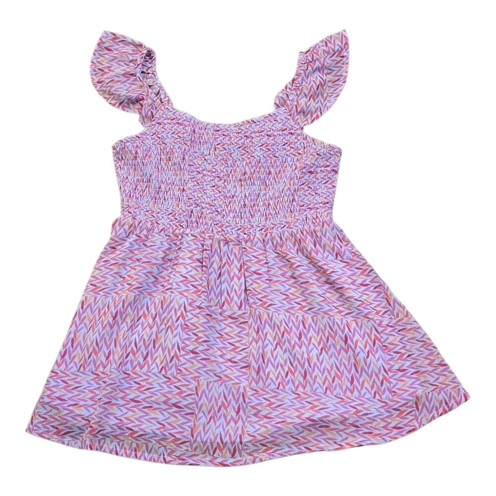 A Pea in the Pod Baby Ruffled Sleeve Smocked Maternity Abstract Top Size Small